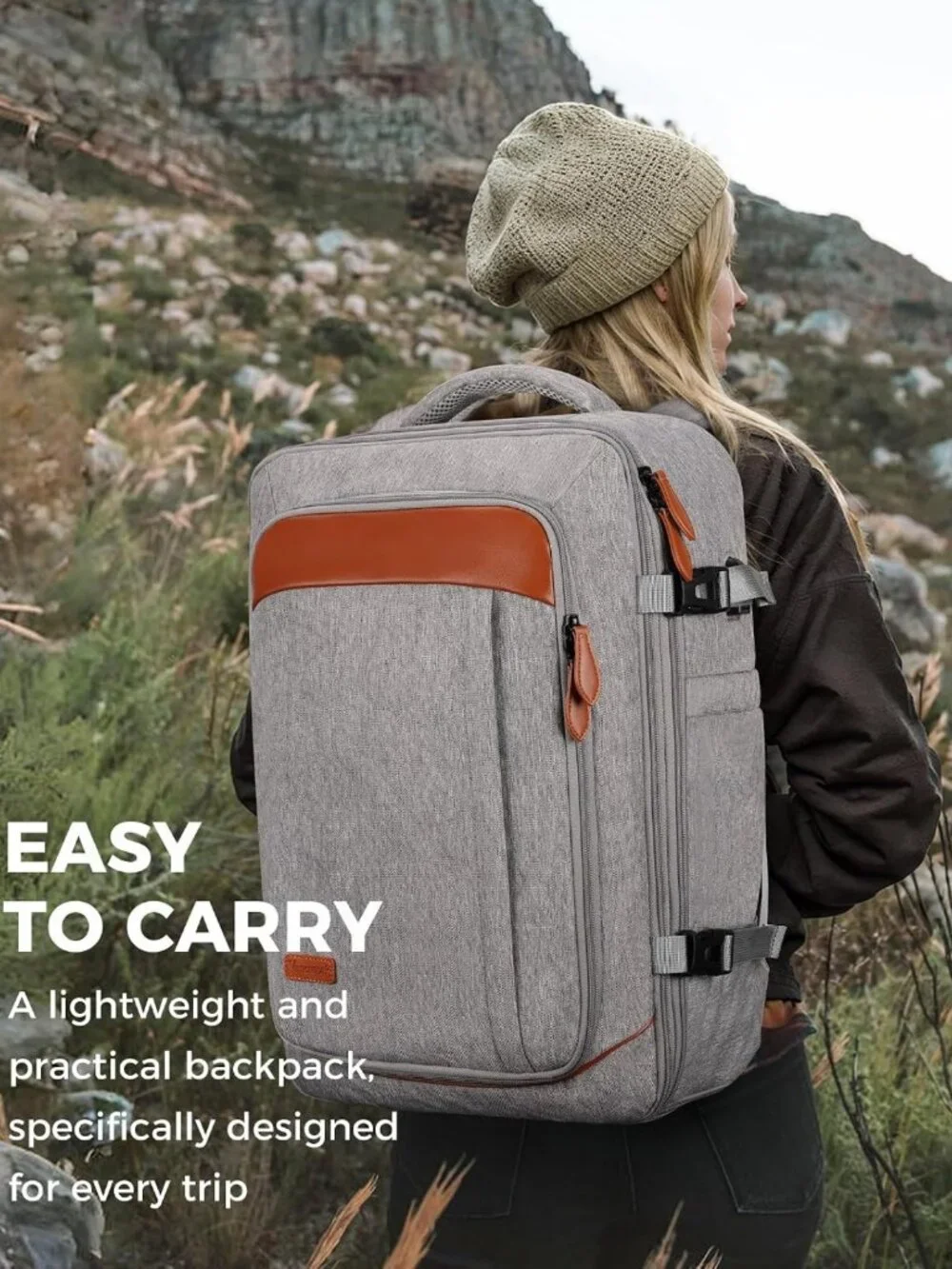 Expandable Travel Backpack with Packing Cubes, Flight Approved 40L, Fits 17.3